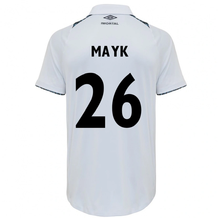 Danxen Mulher Camisola Mayk #26 Branco Azul Alternativa 2025/26 Camisa Brasil