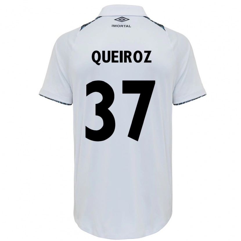 Danxen Mulher Camisola Du Queiroz #37 Branco Azul Alternativa 2025/26 Camisa Brasil