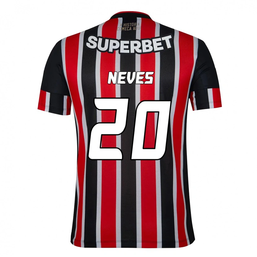 Danxen Mulher Camisola Gabriel Neves #20 Preto Vermelho Alternativa 2025/26 Camisa Brasil