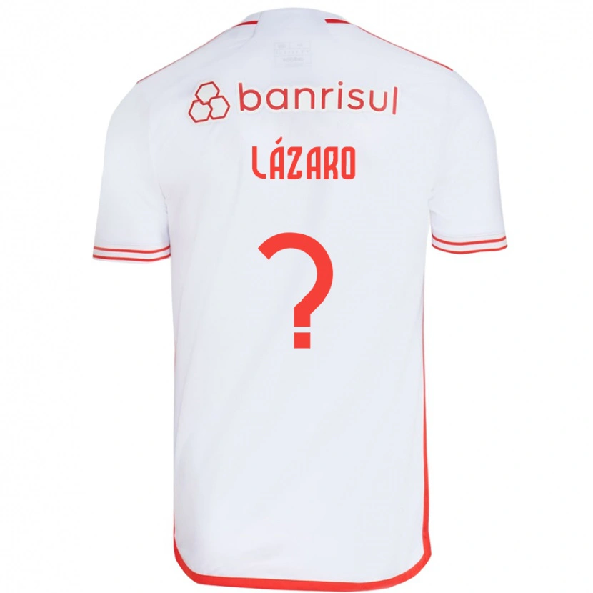 Danxen Mulher Camisola Lázaro #0 Branco Vermelho Alternativa 2025/26 Camisa Brasil