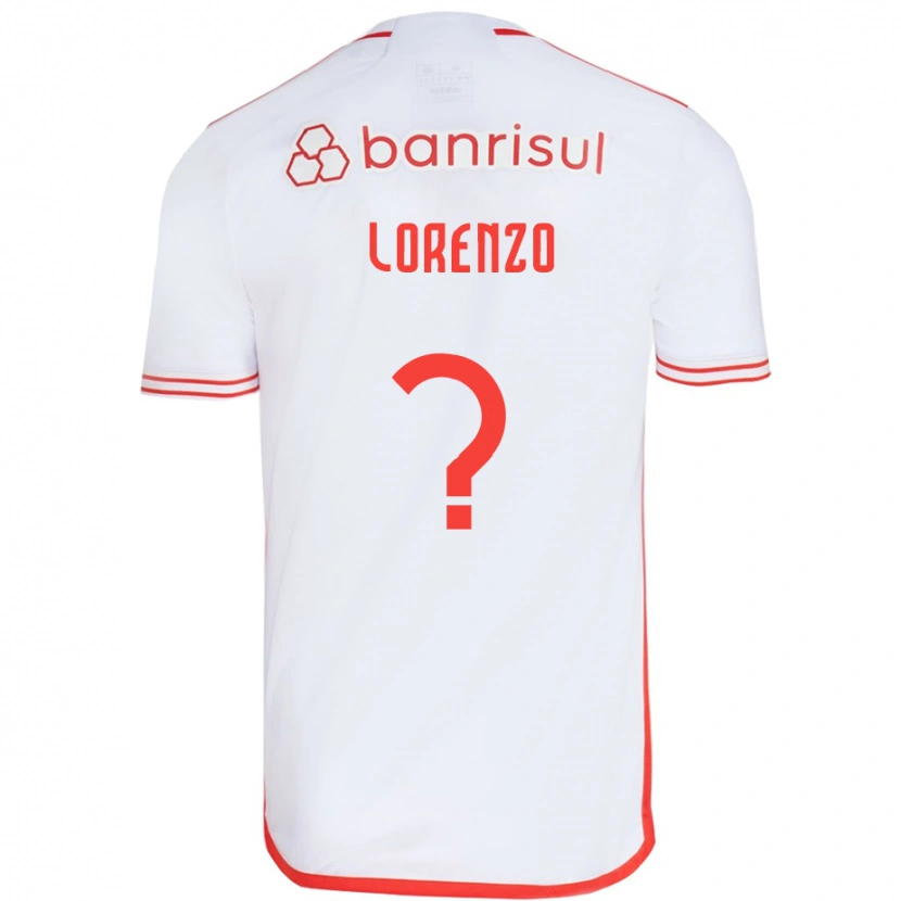 Danxen Mulher Camisola Lorenzo #0 Branco Vermelho Alternativa 2025/26 Camisa Brasil