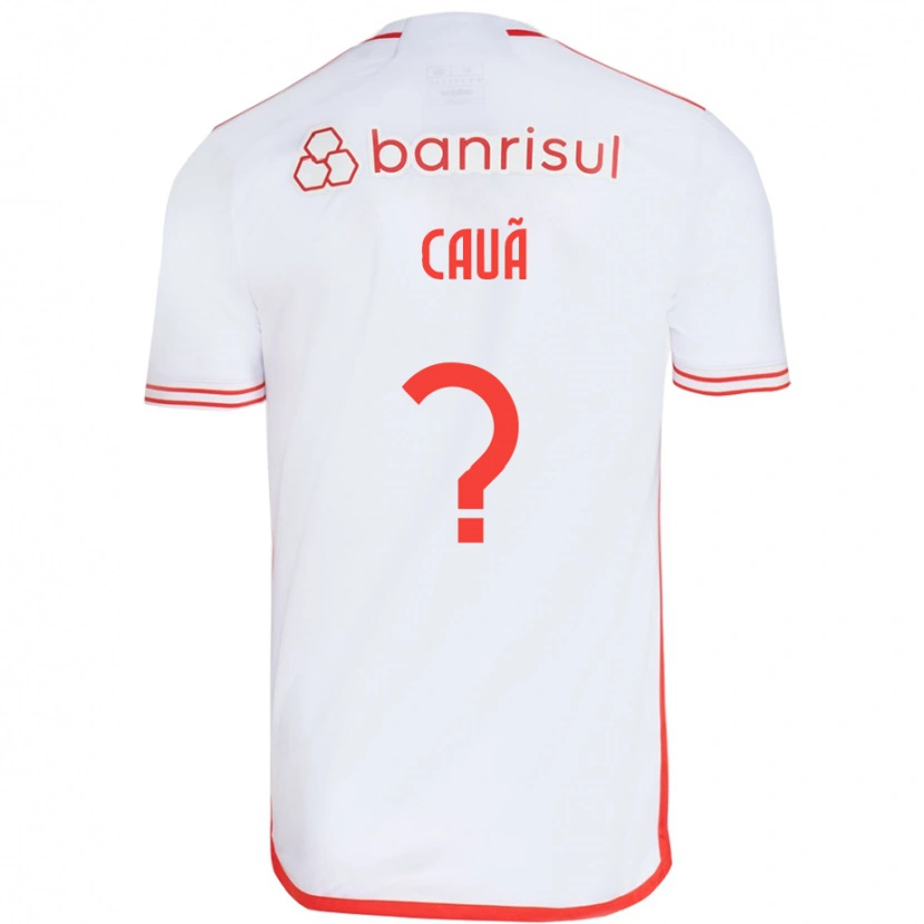 Danxen Mulher Camisola Cauã #0 Branco Vermelho Alternativa 2025/26 Camisa Brasil