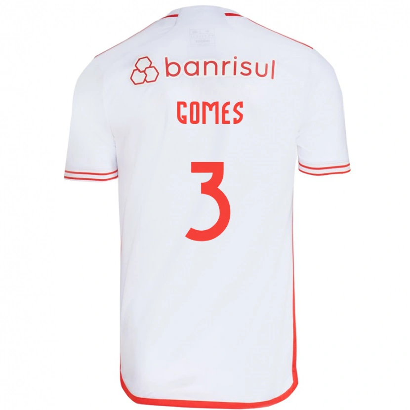 Danxen Mulher Camisola Igor Gomes #3 Branco Vermelho Alternativa 2025/26 Camisa Brasil