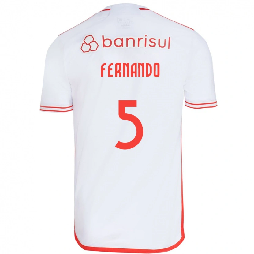 Danxen Mulher Camisola Fernando #5 Branco Vermelho Alternativa 2025/26 Camisa Brasil