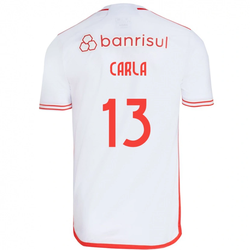 Danxen Mulher Camisola Carla #13 Branco Vermelho Alternativa 2025/26 Camisa Brasil