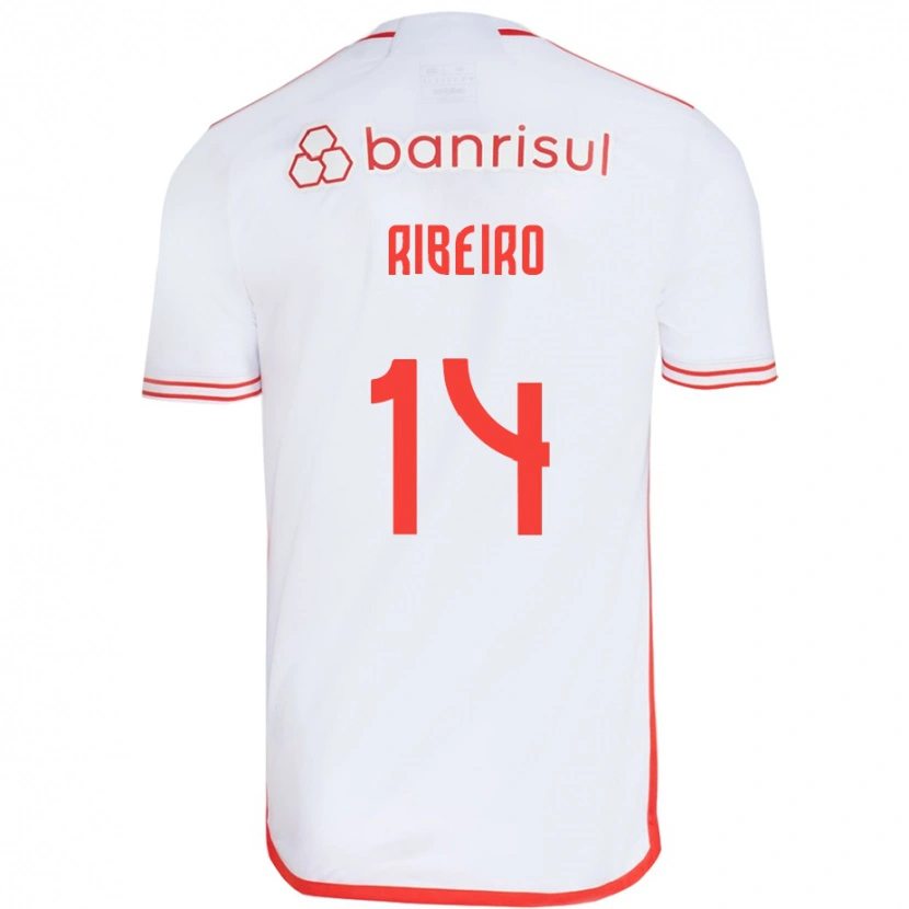 Danxen Mulher Camisola Lucas Ribeiro #14 Branco Vermelho Alternativa 2025/26 Camisa Brasil