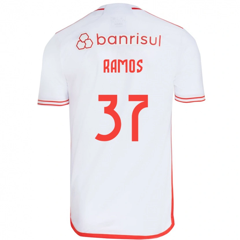 Danxen Mulher Camisola Lucas Ramos #37 Branco Vermelho Alternativa 2025/26 Camisa Brasil