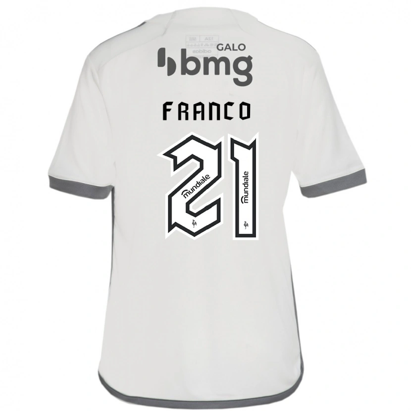 Danxen Mulher Camisola Alan Franco #21 Branco Sujo Alternativa 2025/26 Camisa Brasil