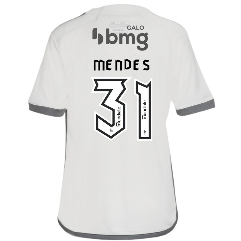 Danxen Mulher Camisola Matheus Mendes #31 Branco Sujo Alternativa 2025/26 Camisa Brasil