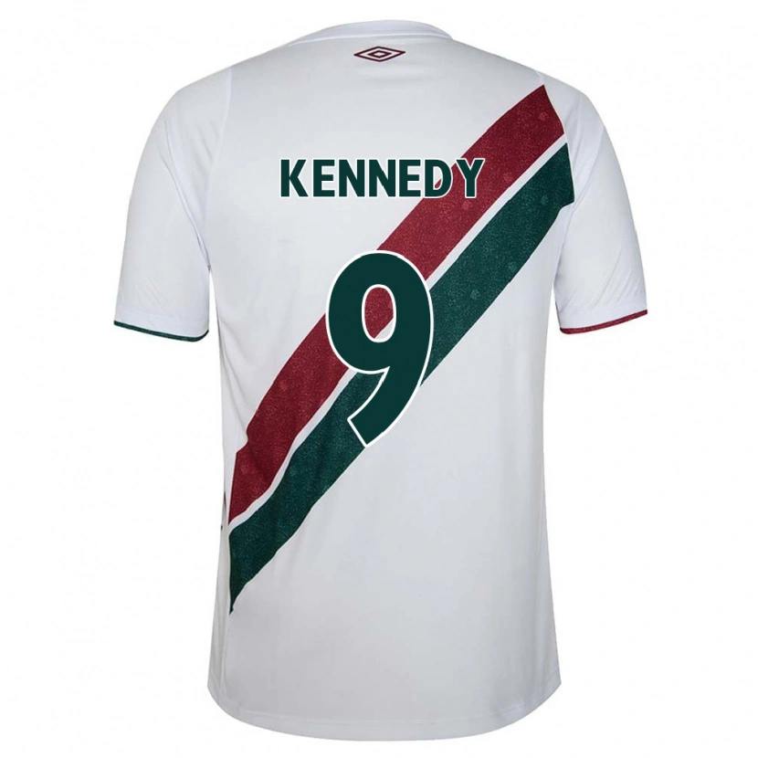 Danxen Mulher Camisola John Kennedy #9 Branco Verde Bordô Alternativa 2025/26 Camisa Brasil
