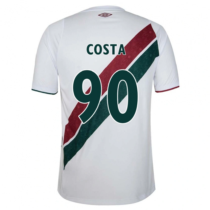 Danxen Mulher Camisola Douglas Costa #90 Branco Verde Bordô Alternativa 2025/26 Camisa Brasil