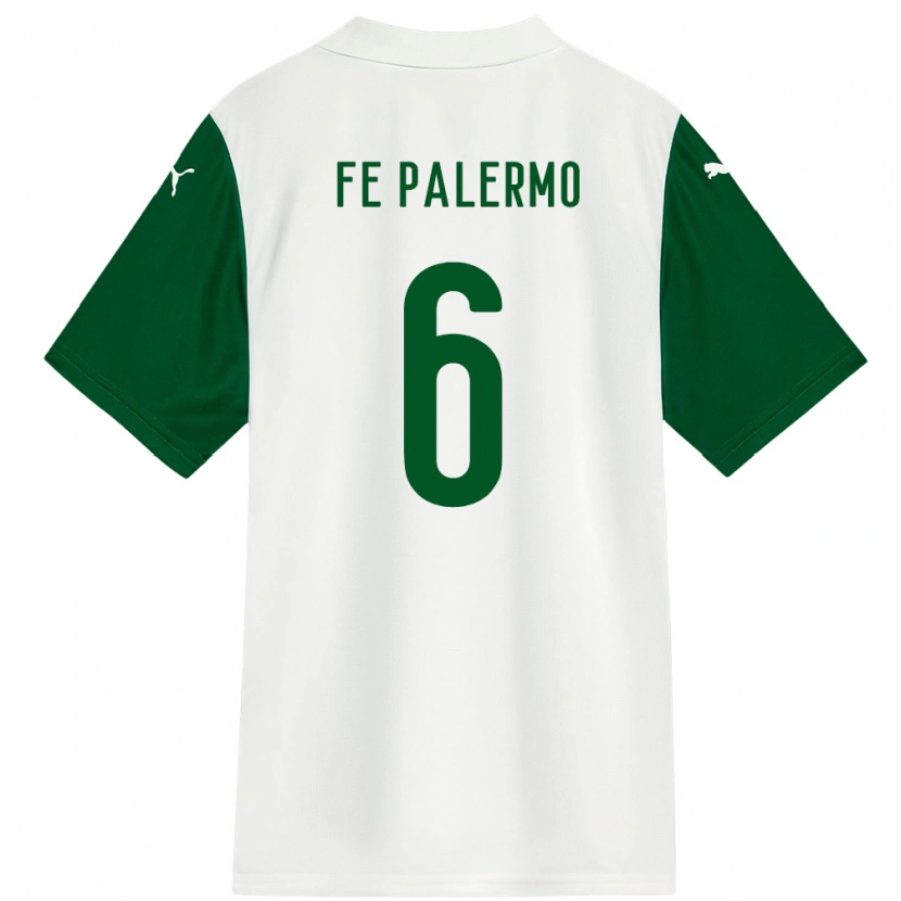 Danxen Mulher Camisola Fe Palermo #6 Branco Verde Alternativa 2025/26 Camisa Brasil