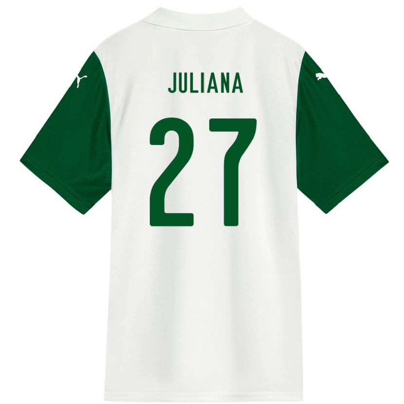 Danxen Mulher Camisola Juliana #27 Branco Verde Alternativa 2025/26 Camisa Brasil