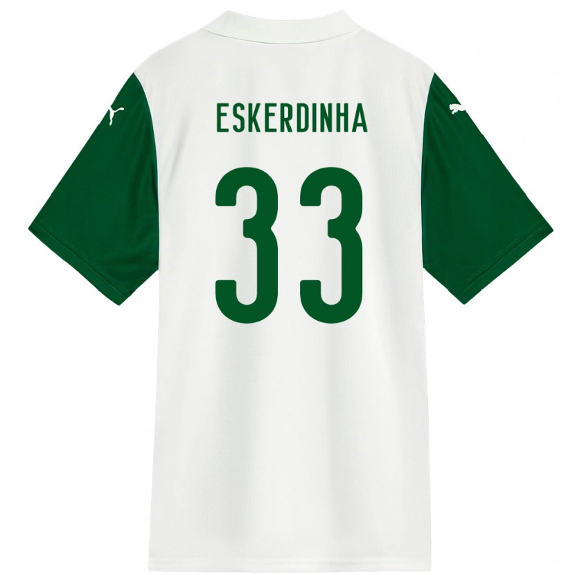 Danxen Mulher Camisola Eskerdinha #33 Branco Verde Alternativa 2025/26 Camisa Brasil