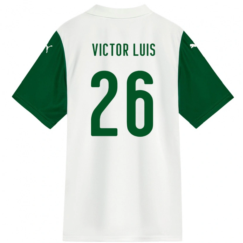 Danxen Mulher Camisola Victor Luis #26 Branco Verde Alternativa 2025/26 Camisa Brasil
