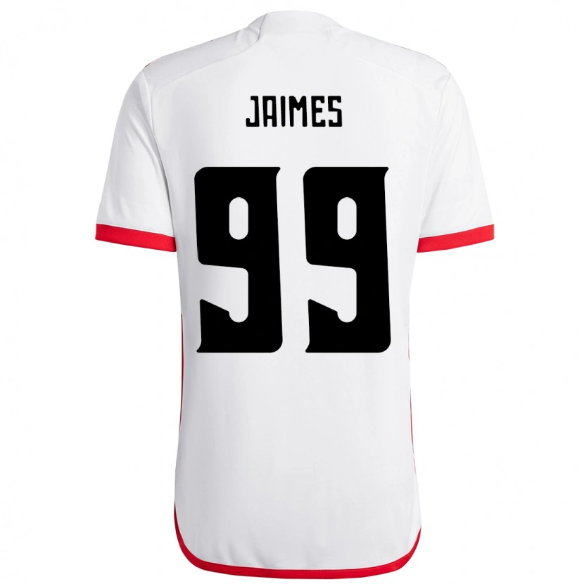 Danxen Mulher Camisola Sole Jaimes #99 Branco Vermelho Alternativa 2025/26 Camisa Brasil