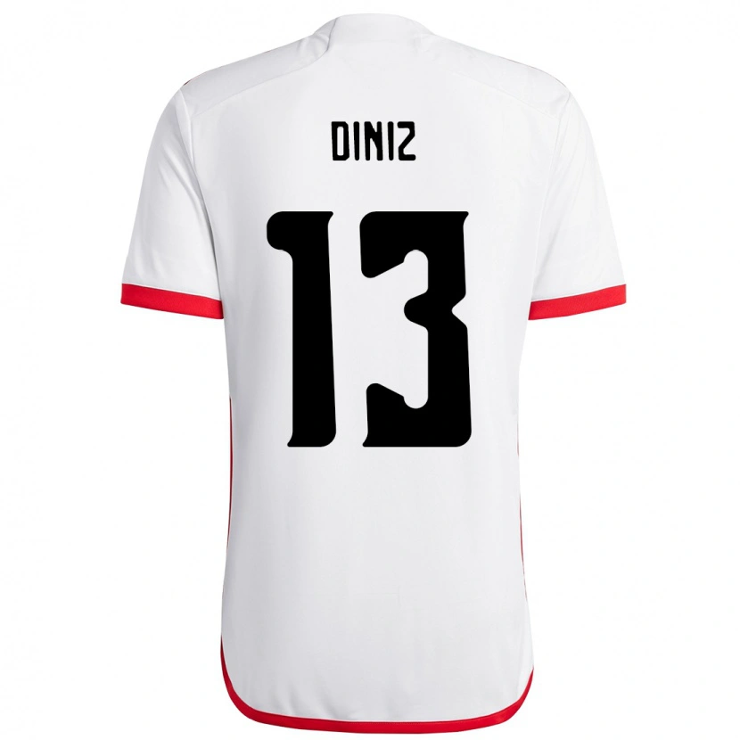 Danxen Mulher Camisola Renata Diniz #13 Branco Vermelho Alternativa 2025/26 Camisa Brasil