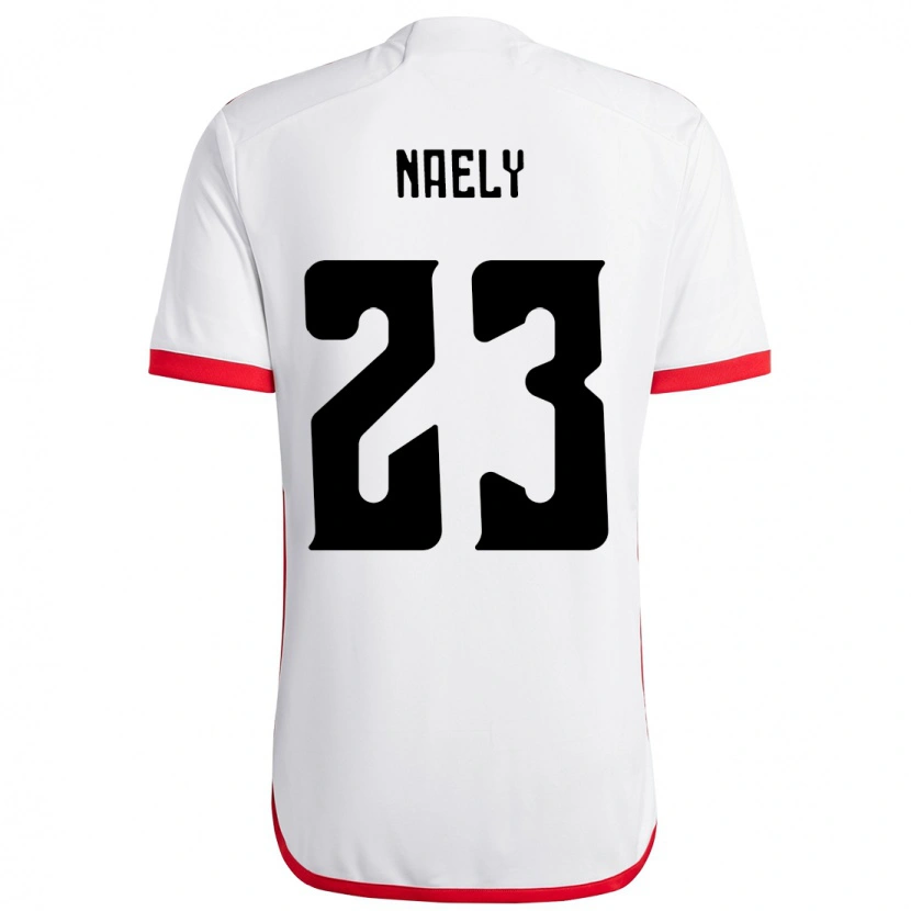 Danxen Mulher Camisola Naely #23 Branco Vermelho Alternativa 2025/26 Camisa Brasil
