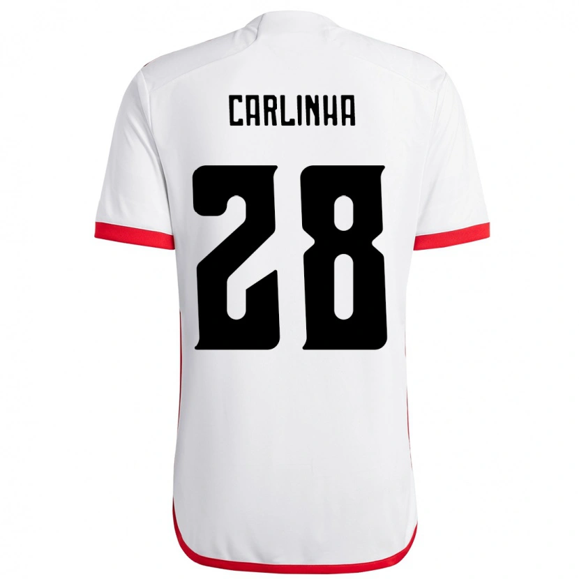 Danxen Mulher Camisola Carlinha #28 Branco Vermelho Alternativa 2025/26 Camisa Brasil