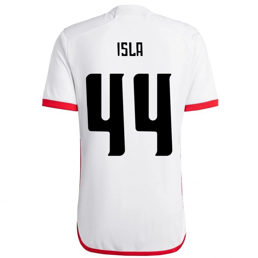 Danxen Mulher Camisola Mauricio Isla #44 Branco Vermelho Alternativa 2025/26 Camisa Brasil