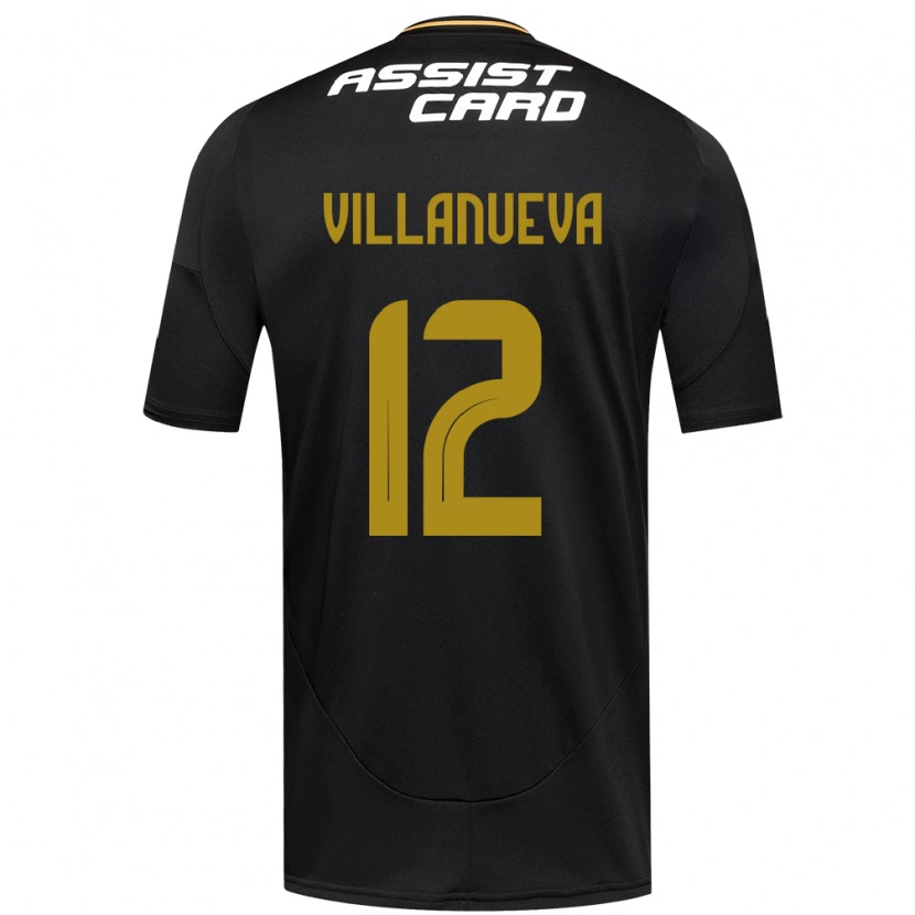 Danxen Mulher Camisola Eduardo Villanueva #12 Preto Branco Alternativa 2025/26 Camisa Brasil