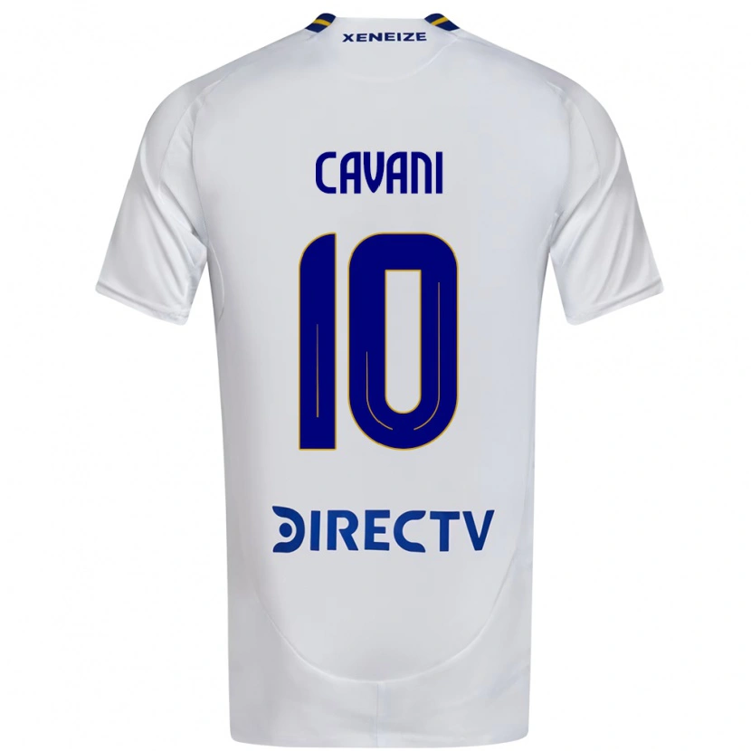 Danxen Mulher Camisola Edinson Cavani #10 Branco Azul Alternativa 2025/26 Camisa Brasil