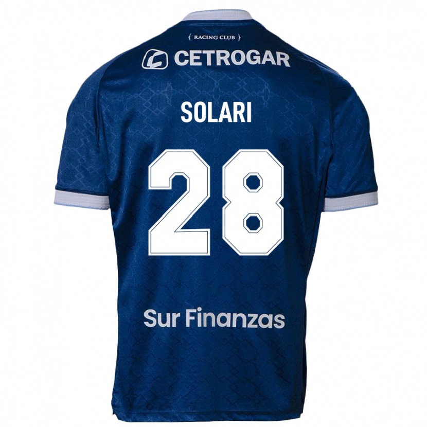 Danxen Mulher Camisola Santiago Solari #28 Azul Escuro Alternativa 2025/26 Camisa Brasil