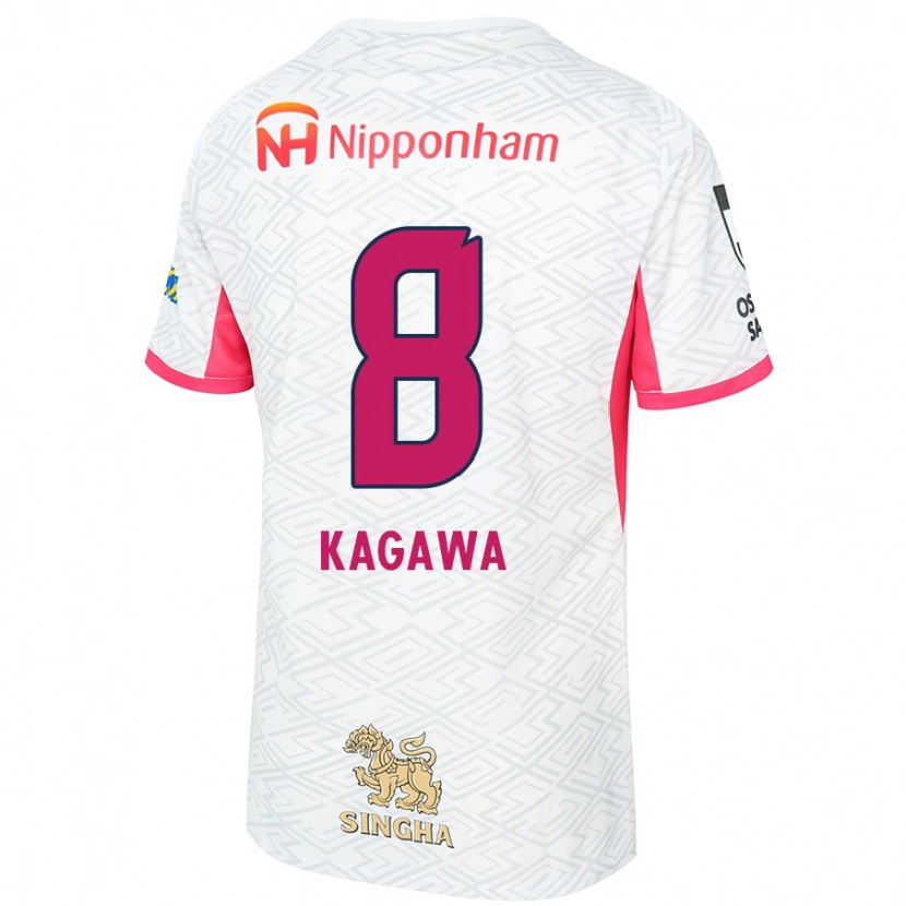 Danxen Mulher Camisola Shinji Kagawa #8 Branco Rosa Sakura Alternativa 2025/26 Camisa Brasil