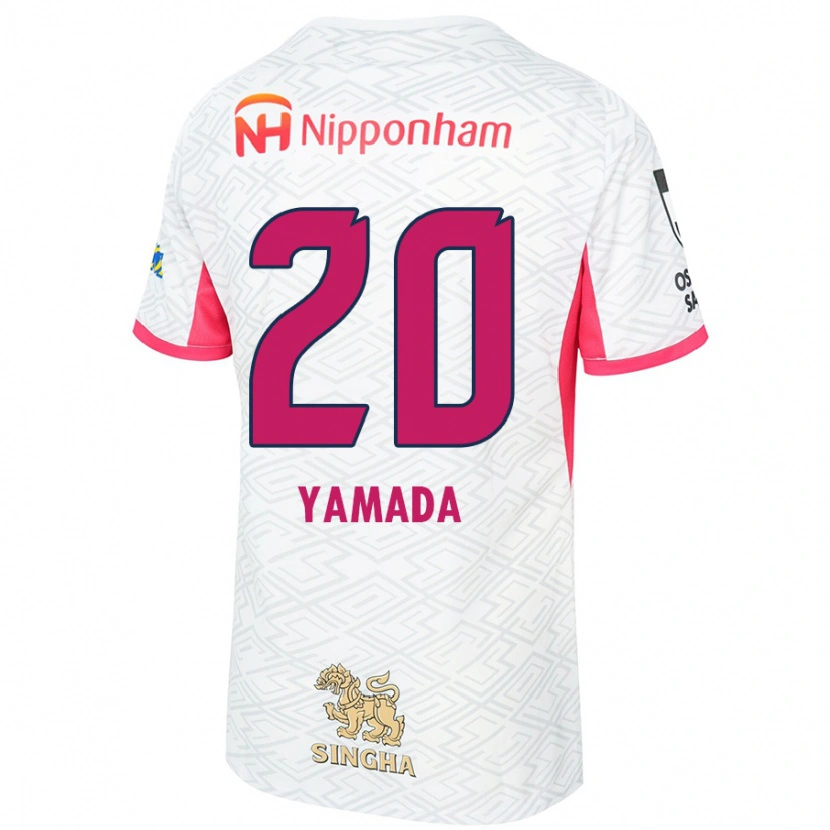 Danxen Mulher Camisola Kotaro Yamada #20 Branco Rosa Sakura Alternativa 2025/26 Camisa Brasil