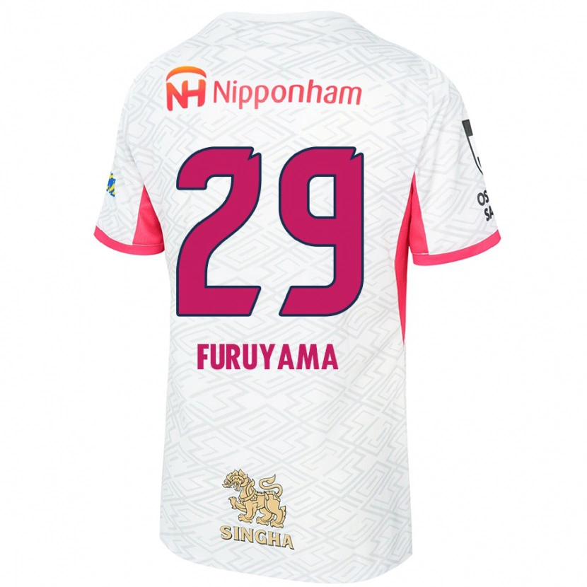 Danxen Mulher Camisola Kengo Furuyama #29 Branco Rosa Sakura Alternativa 2025/26 Camisa Brasil