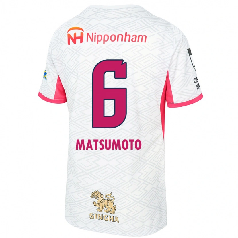 Danxen Mulher Camisola Nao Matsumoto #6 Branco Rosa Sakura Alternativa 2025/26 Camisa Brasil