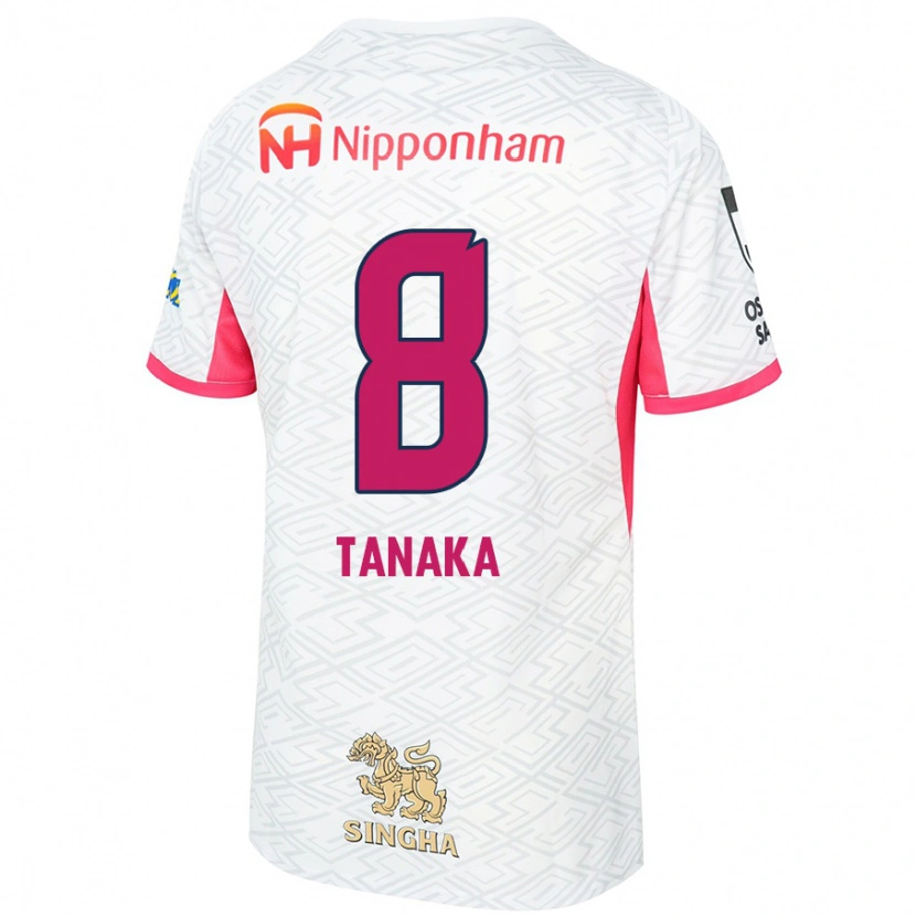 Danxen Mulher Camisola Tomoko Tanaka #8 Branco Rosa Sakura Alternativa 2025/26 Camisa Brasil