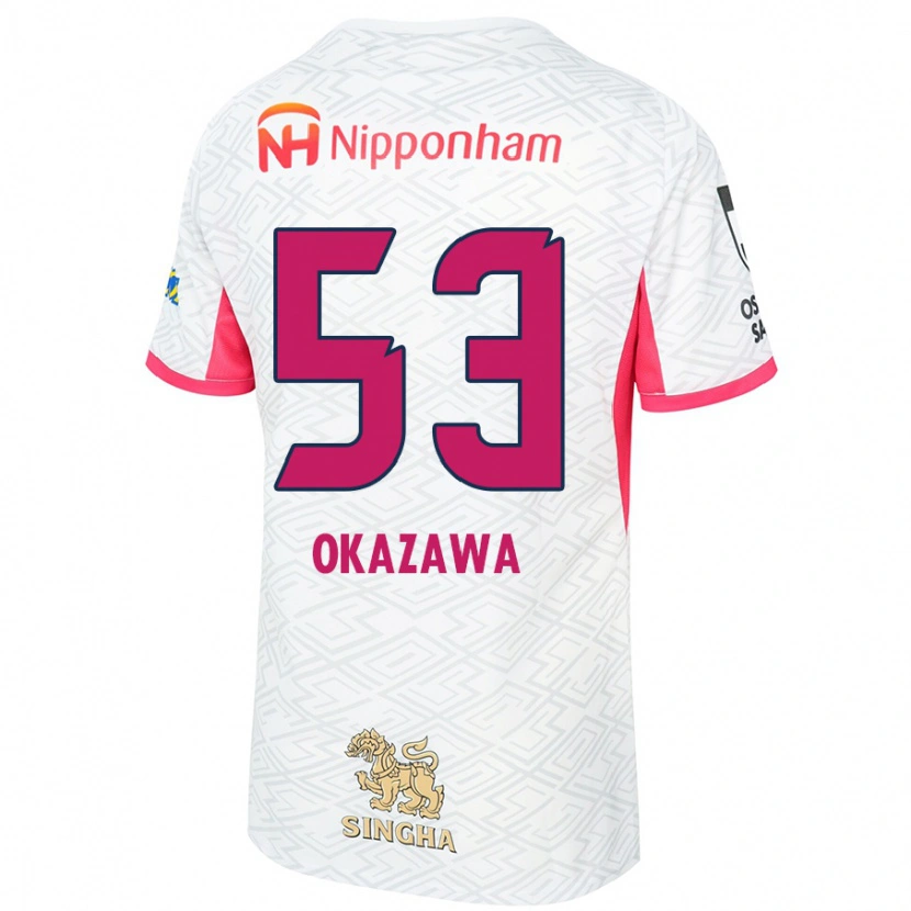 Danxen Mulher Camisola Kosei Okazawa #53 Branco Rosa Sakura Alternativa 2025/26 Camisa Brasil