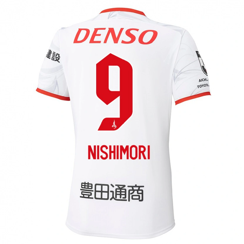 Danxen Mulher Camisola Naoto Nishimori #9 Branco Vermelho Alternativa 2025/26 Camisa Brasil