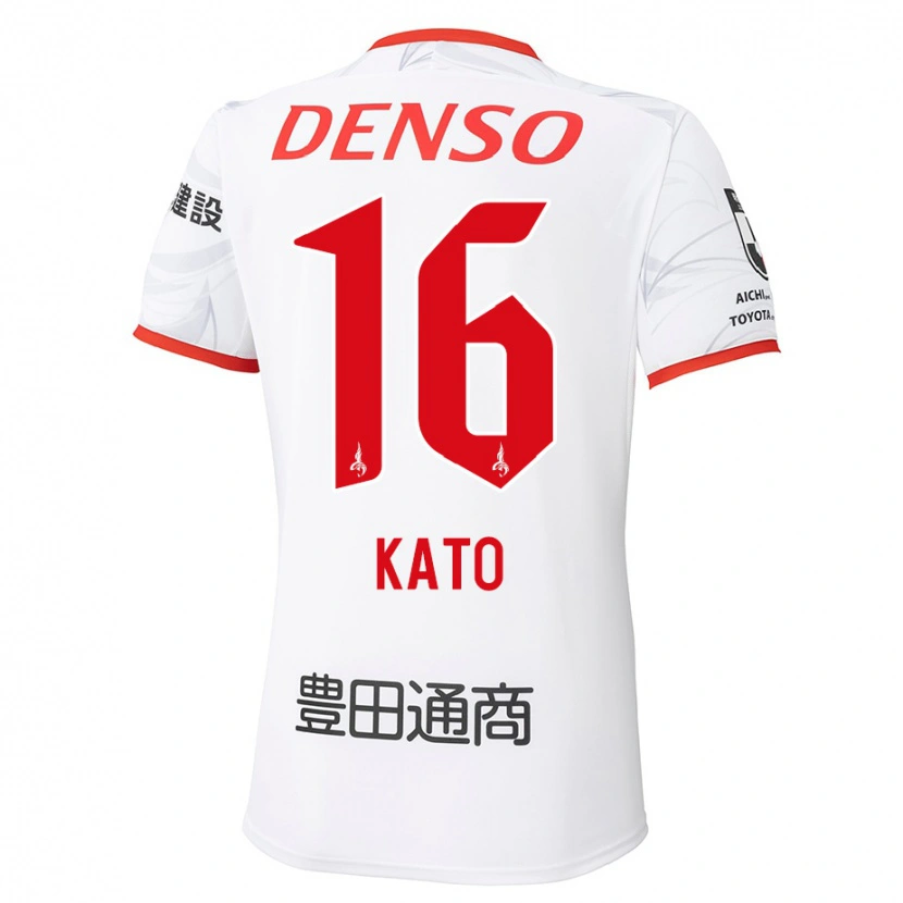 Danxen Mulher Camisola Naotaro Kato #16 Branco Vermelho Alternativa 2025/26 Camisa Brasil