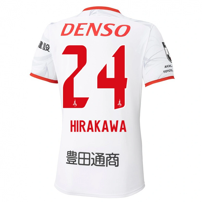 Danxen Mulher Camisola Haruto Hirakawa #24 Branco Vermelho Alternativa 2025/26 Camisa Brasil