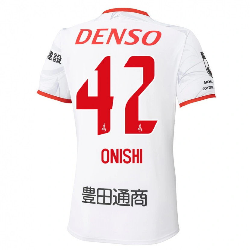 Danxen Mulher Camisola Ritsu Onishi #42 Branco Vermelho Alternativa 2025/26 Camisa Brasil