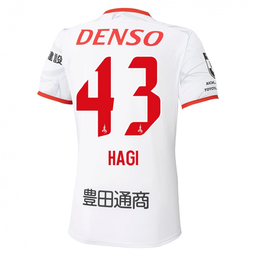 Danxen Mulher Camisola Hiroaki Hagi #43 Branco Vermelho Alternativa 2025/26 Camisa Brasil