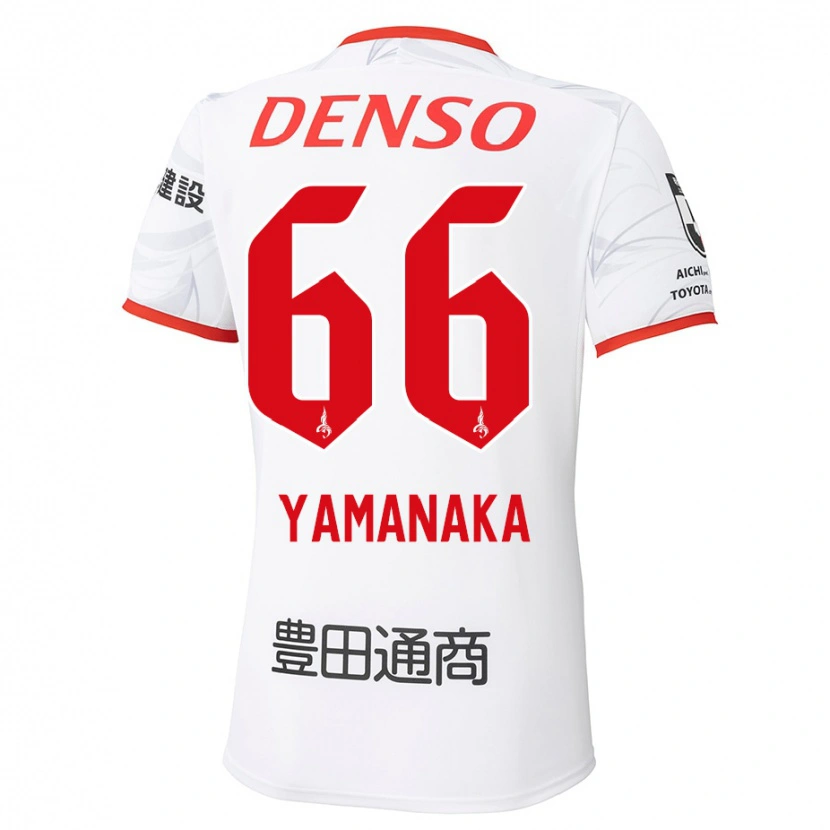 Danxen Mulher Camisola Ryosuke Yamanaka #66 Branco Vermelho Alternativa 2025/26 Camisa Brasil