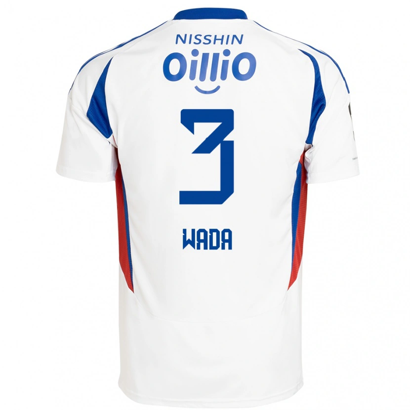 Danxen Mulher Camisola Yusei Wada #3 Branco Azul Royal Alternativa 2025/26 Camisa Brasil