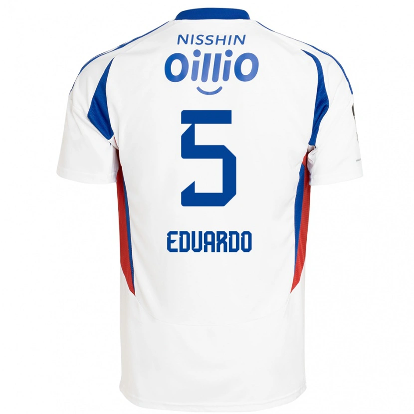 Danxen Mulher Camisola Eduardo #5 Branco Azul Royal Alternativa 2025/26 Camisa Brasil