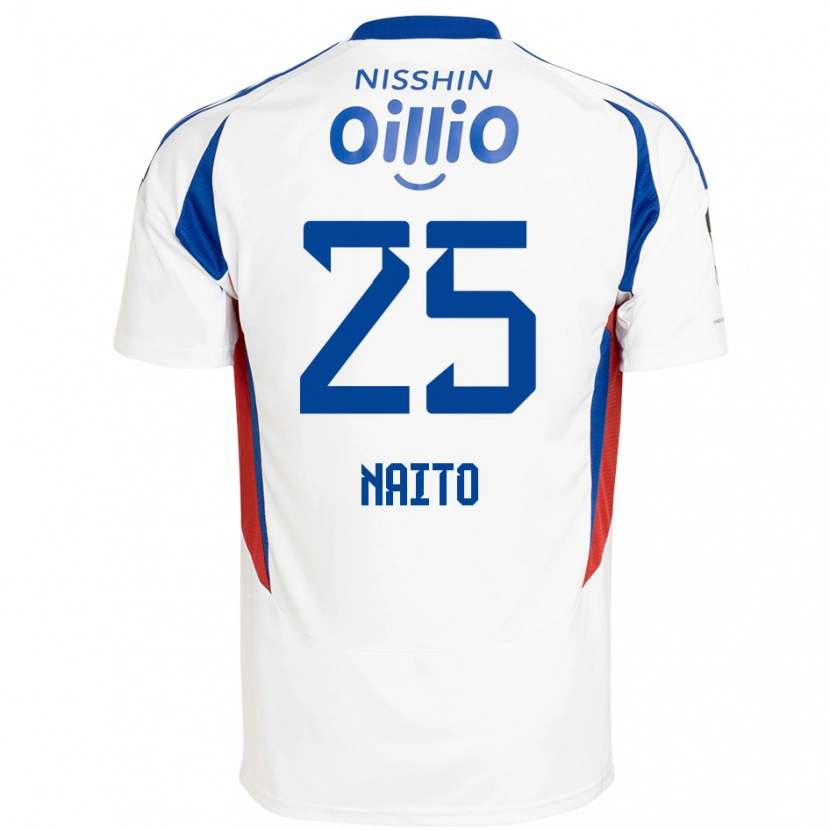 Danxen Mulher Camisola Kiyomu Naito #25 Branco Azul Royal Alternativa 2025/26 Camisa Brasil