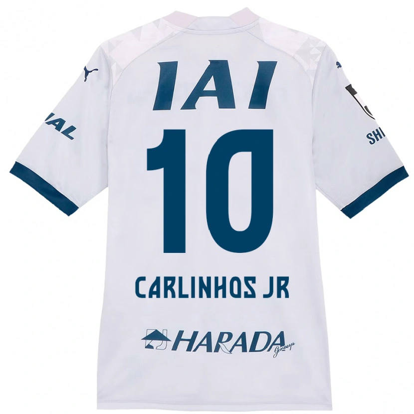 Danxen Mulher Camisola Carlinhos Junior #10 Branco Azul Royal Alternativa 2025/26 Camisa Brasil