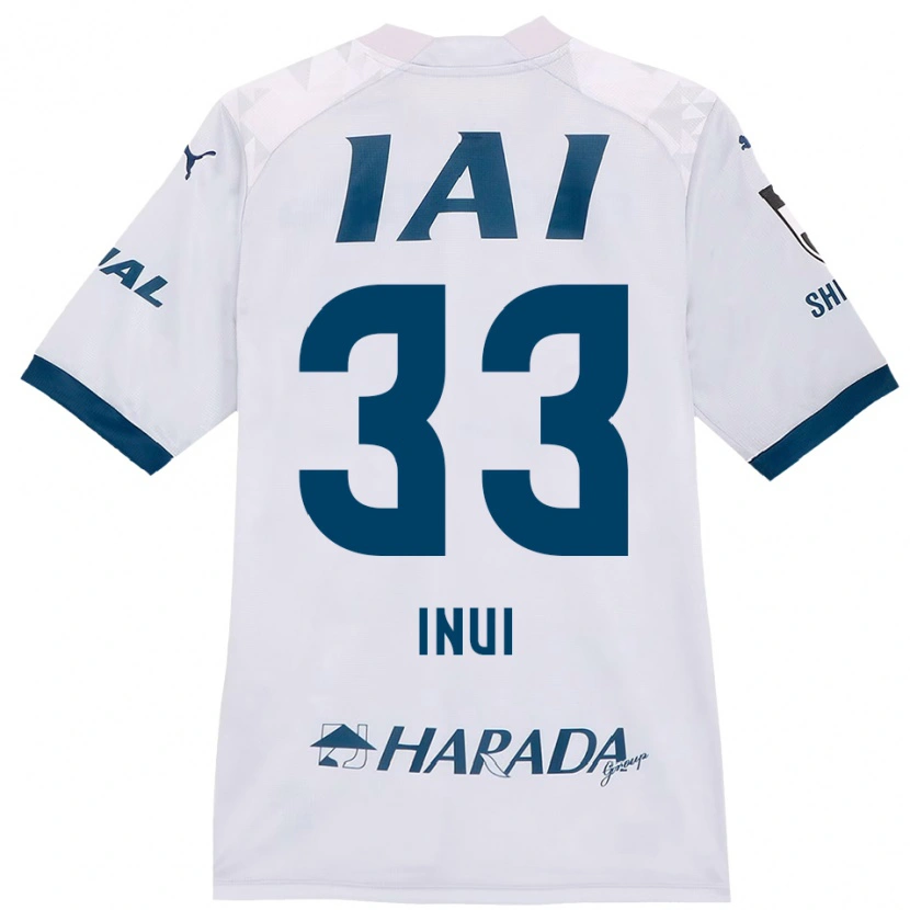 Danxen Mulher Camisola Takashi Inui #33 Branco Azul Royal Alternativa 2025/26 Camisa Brasil