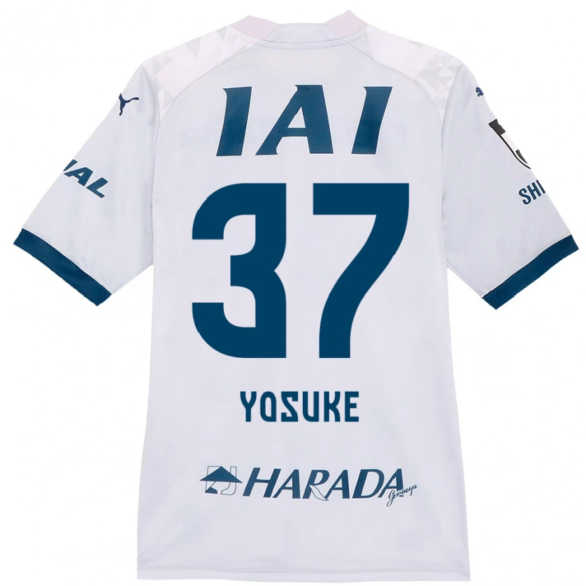 Danxen Mulher Camisola Yosuke Morishige #37 Branco Azul Royal Alternativa 2025/26 Camisa Brasil