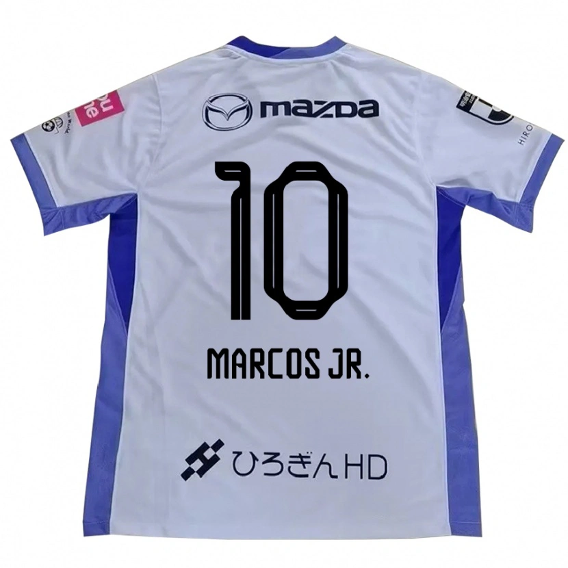 Danxen Mulher Camisola Marcos Júnior #10 Branco Laranja Alternativa 2025/26 Camisa Brasil