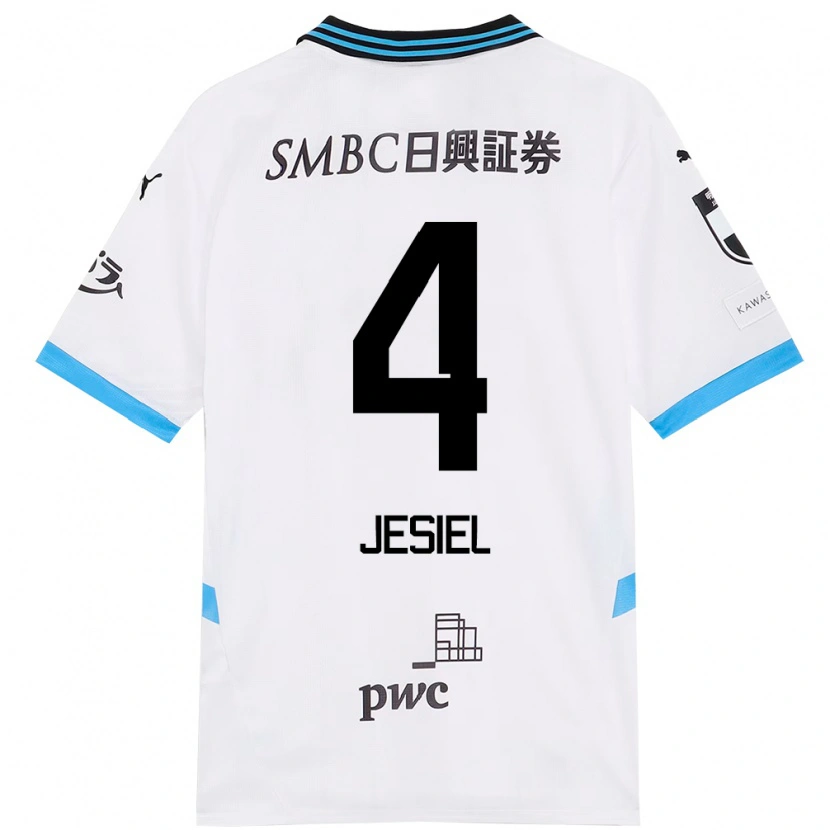 Danxen Mulher Camisola Jesiel #4 Branco Azul Celeste Alternativa 2025/26 Camisa Brasil