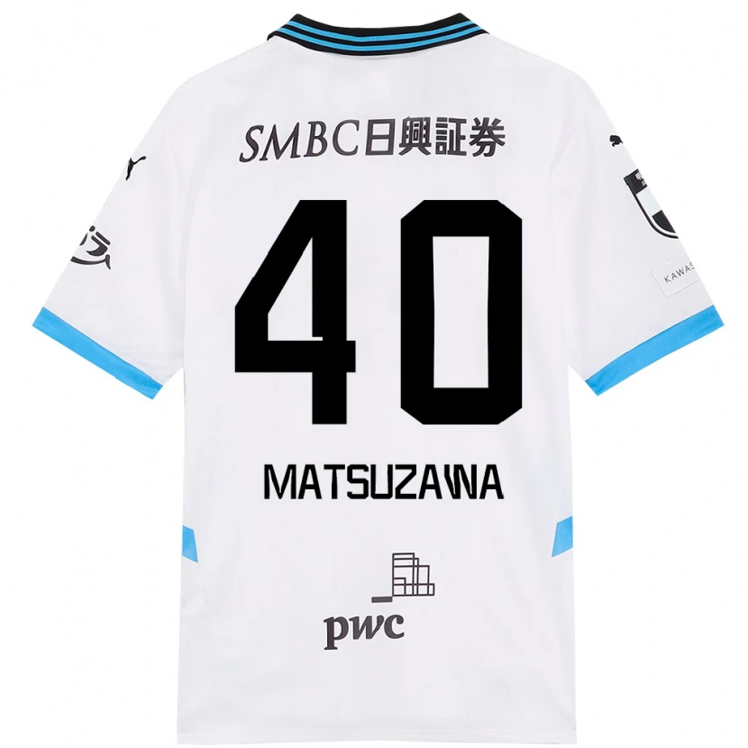 Danxen Mulher Camisola Naoto Matsuzawa #40 Branco Azul Celeste Alternativa 2025/26 Camisa Brasil