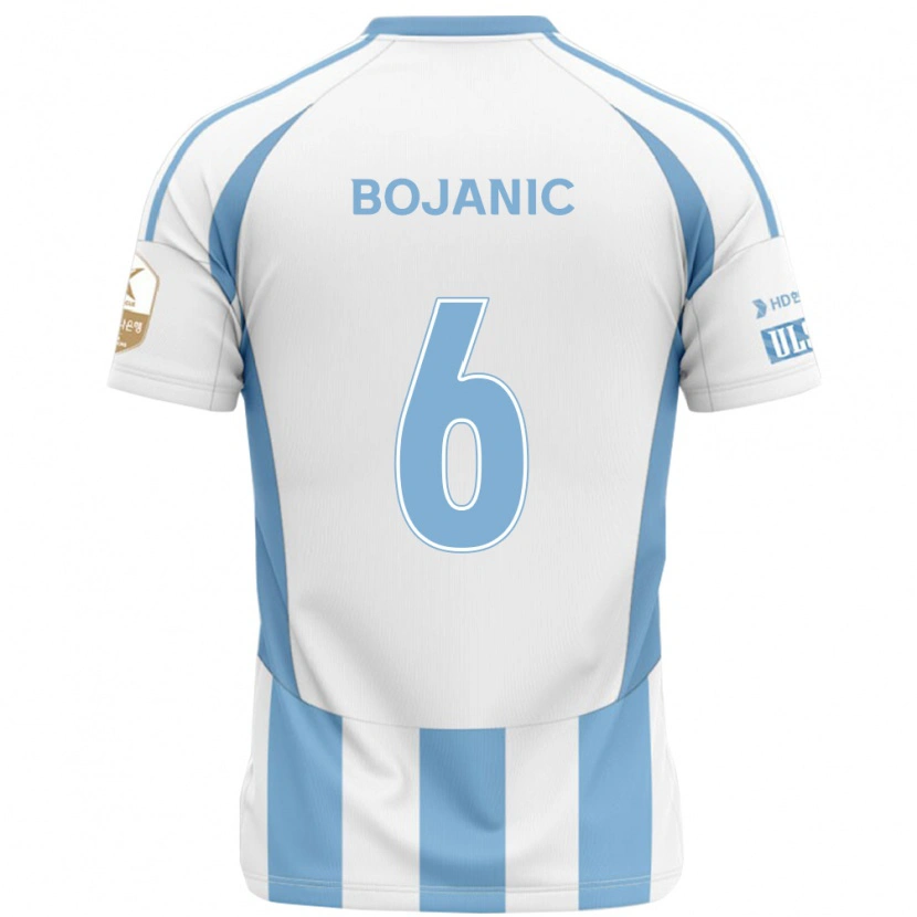 Danxen Mulher Camisola Darijan Bojanic #6 Branco Azul Celeste Alternativa 2025/26 Camisa Brasil