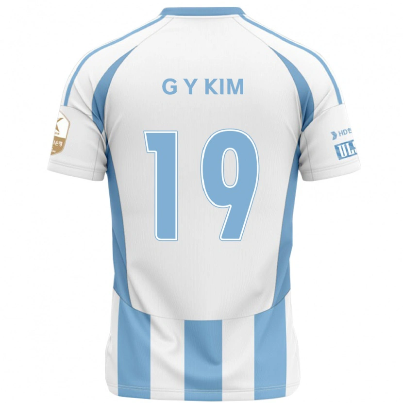 Danxen Mulher Camisola Young-Gwon Kim #19 Branco Azul Celeste Alternativa 2025/26 Camisa Brasil